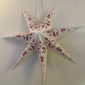 IKEA star paper lantern wall design lighted accent